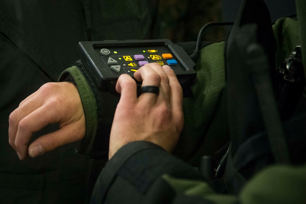 31st MEU EOD technicians practice IED sweep