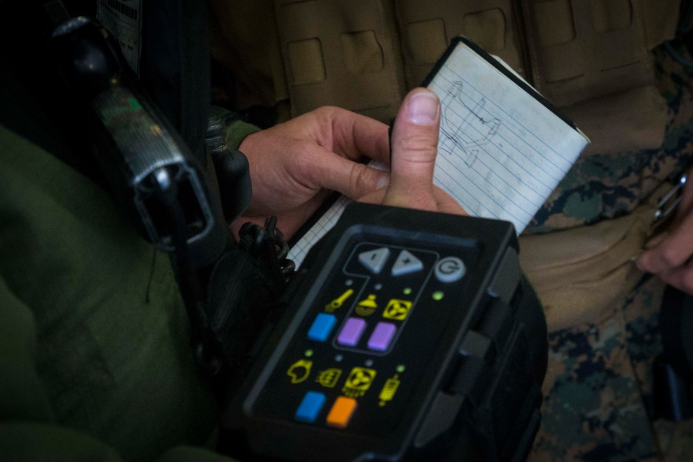 31st MEU EOD technicians practice IED sweep