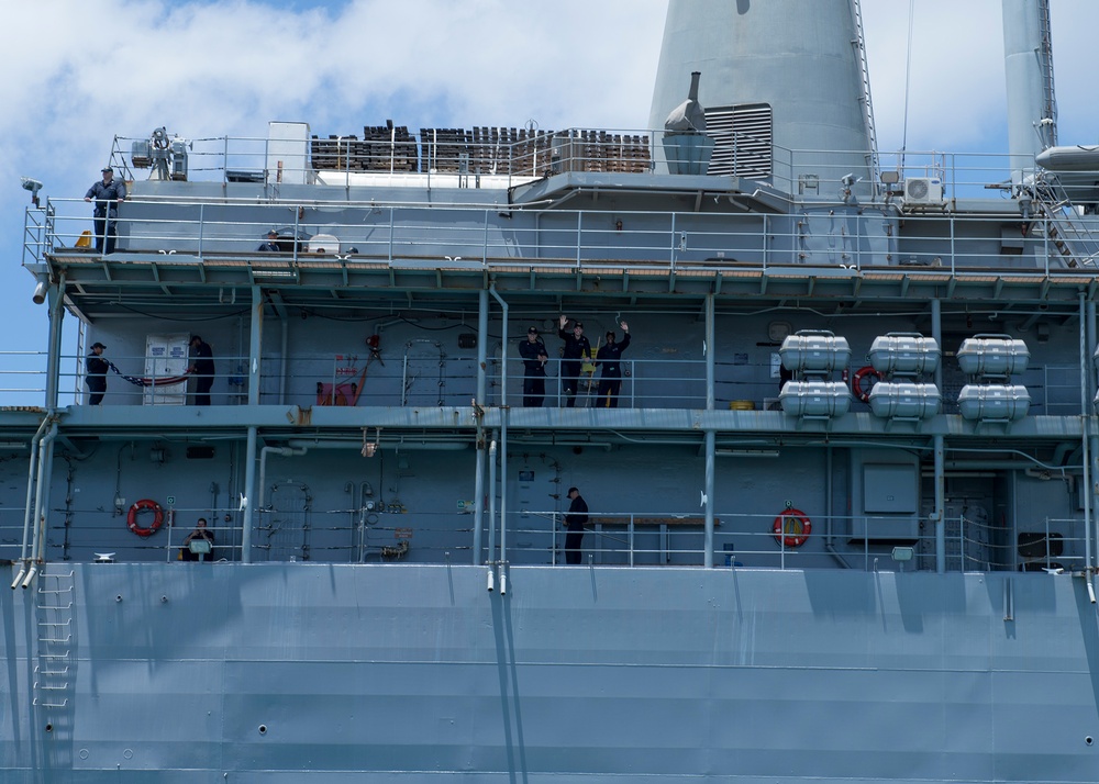 USS Emory S. Land (AS 39) Departs on Deployment