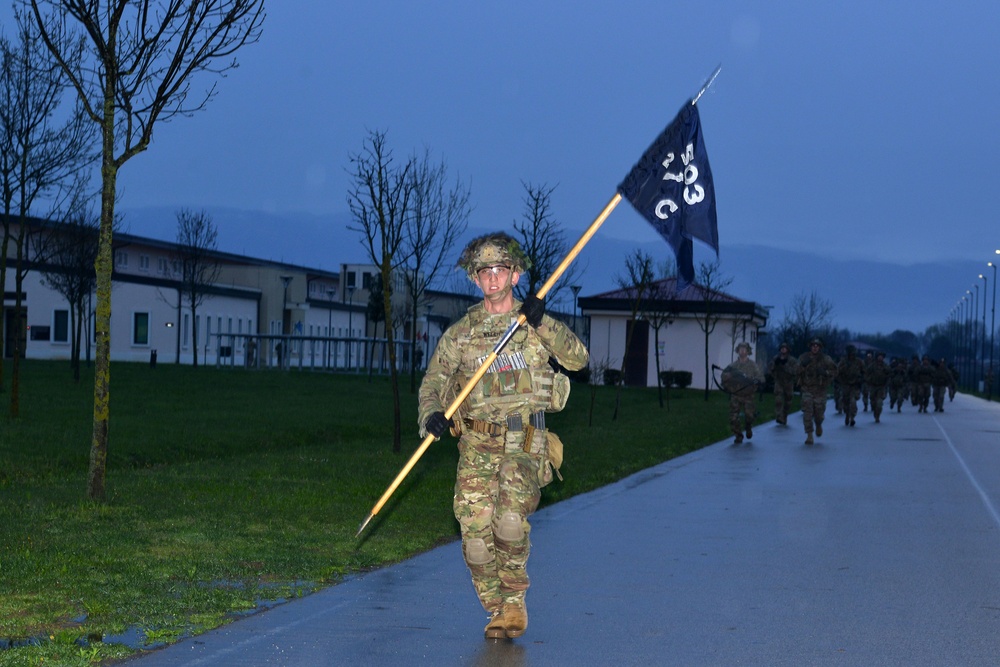 Battalion level PT of Caserma Del Din Vicenza April 4, 2018