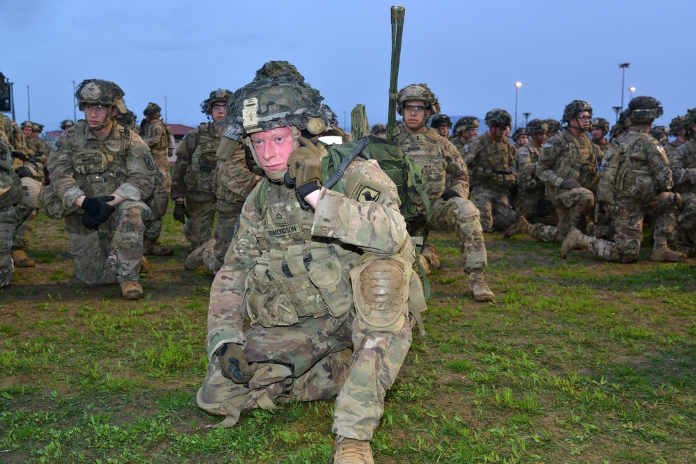 Battalion level PT of Caserma Del Din Vicenza April 4, 2018