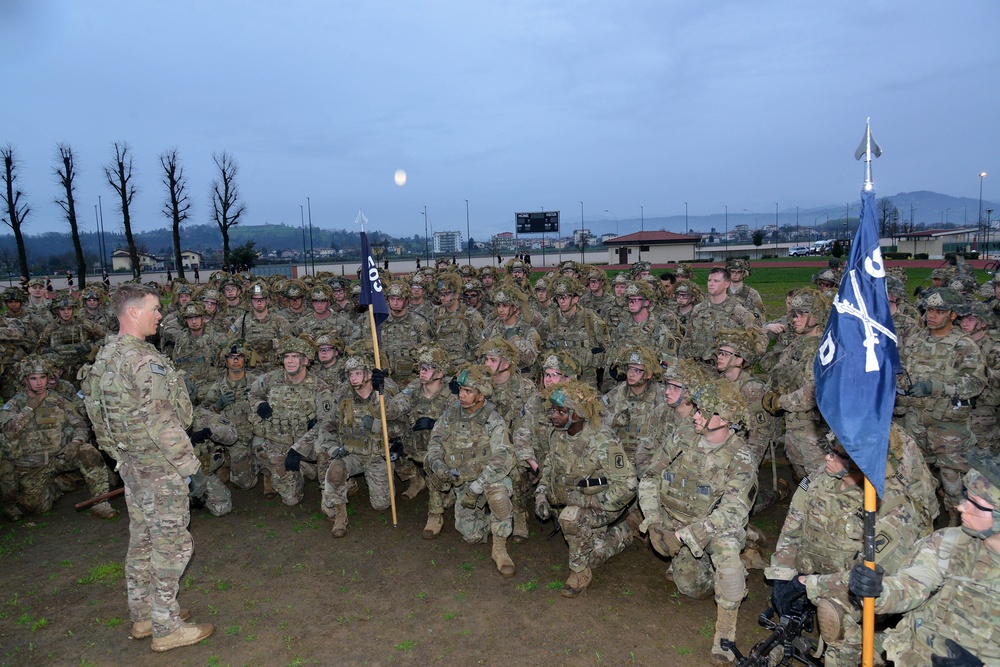 Battalion level PT of Caserma Del Din Vicenza April 4, 2018