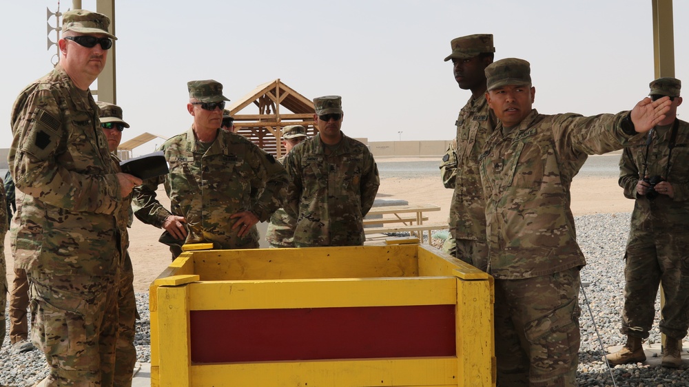 Task Force Spartan commander visits Camp Buehring troops