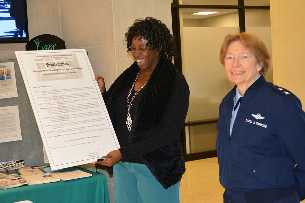 General Timmons signs proclamation in support of sexual assault prevention efforts