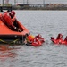 Coast Guard crewmembers train for emergency situations in Bayonne, New Jersey