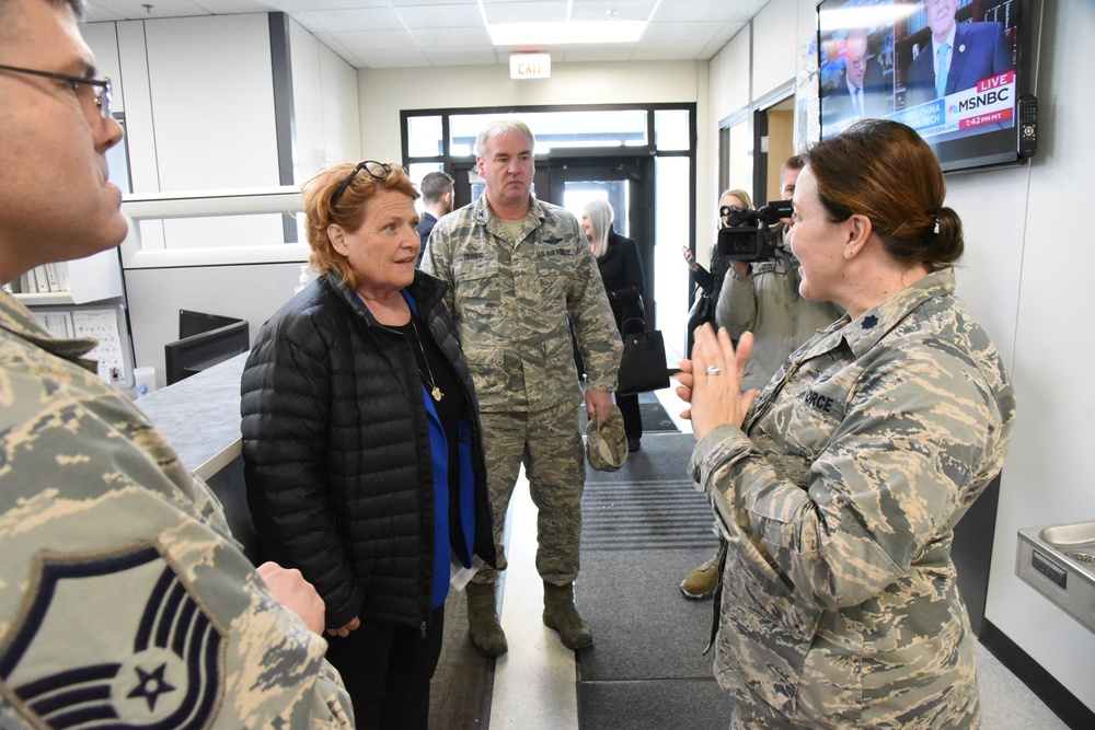 Senator Heidi Heitkamp visits 119th Wing, Fargo N.D.