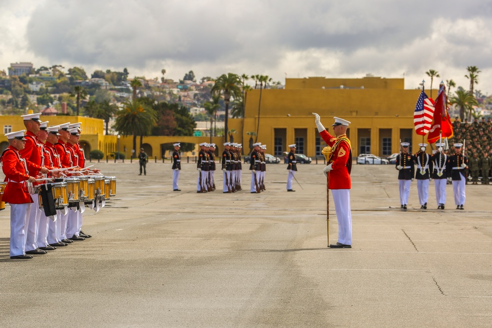 Marine Corps Recruit Depot welcomes the Battle Color Detachment