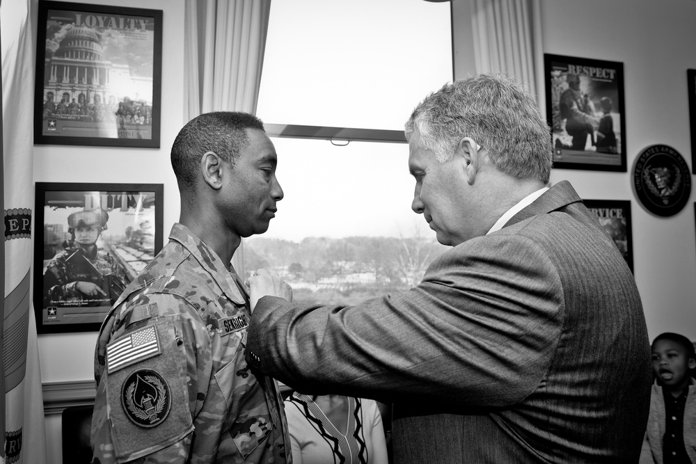 Stephen D. Austin hosts the retirement ceremony of Col. Perry Seawright