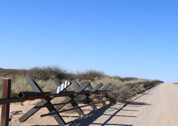 Existing barrier near Santa Teresa