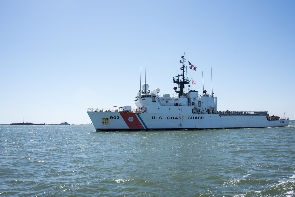 Coast Guard Cutter Harriet Lane recreates historical Civil War moment