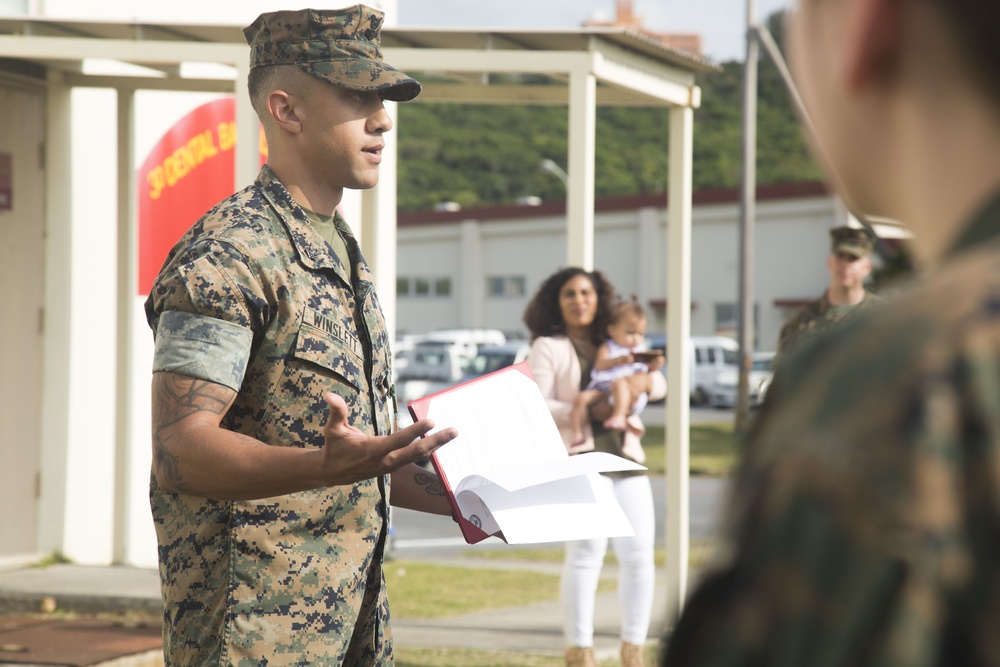 3rd Dental Battalion clinches 3rd Marine Logistics Group's Sailor of the Year