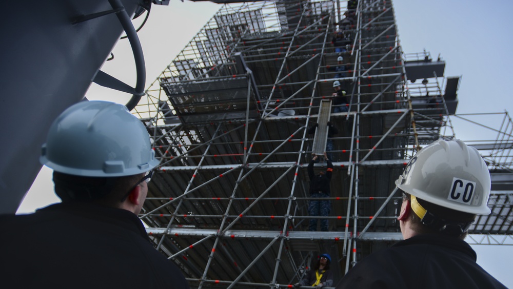 Sailors Hoist Scaffolding