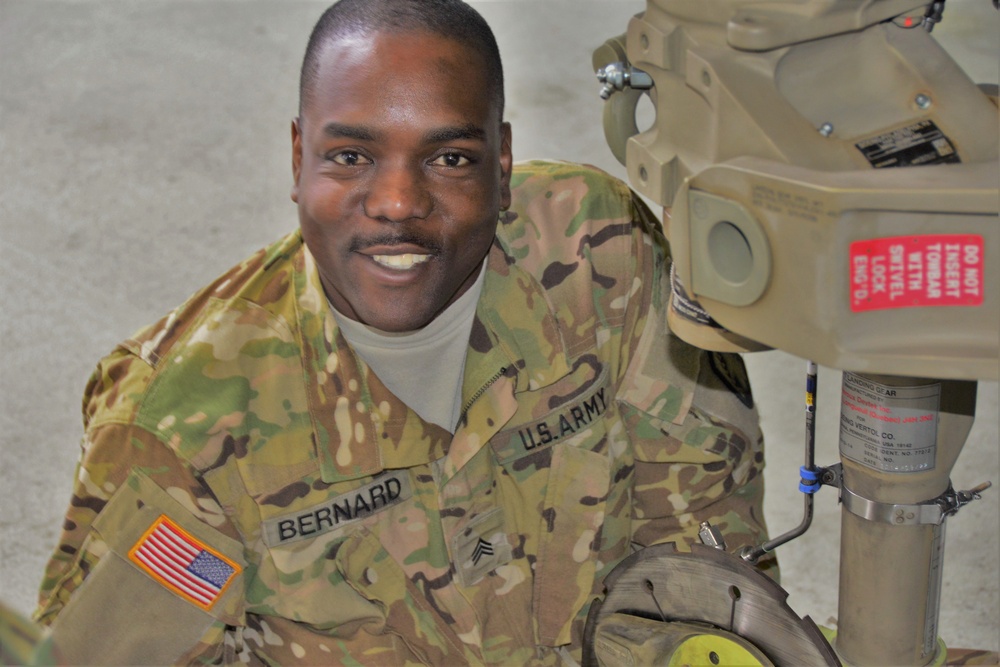 B Company, 1st General Support Aviation Battalion, 214th Aviation Regiment 400 hours phase maintenance on an CH-47 Chinook