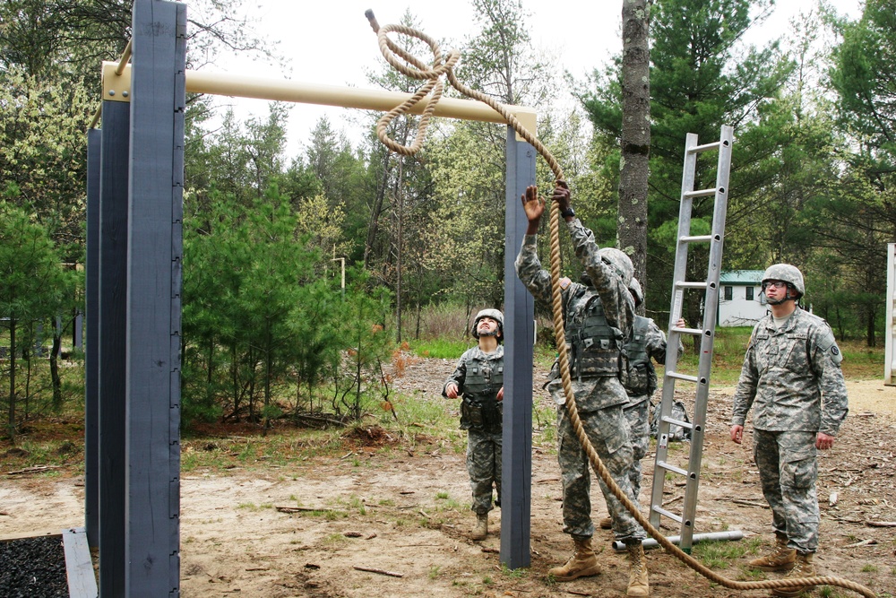 757th Transportation Battalion Soldiers complete obstacle course training in 2015 at Fort McCoy