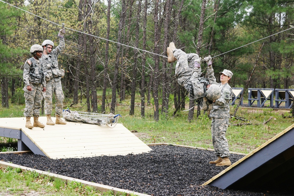 757th Transportation Battalion Soldiers complete obstacle course training in 2015 at Fort McCoy