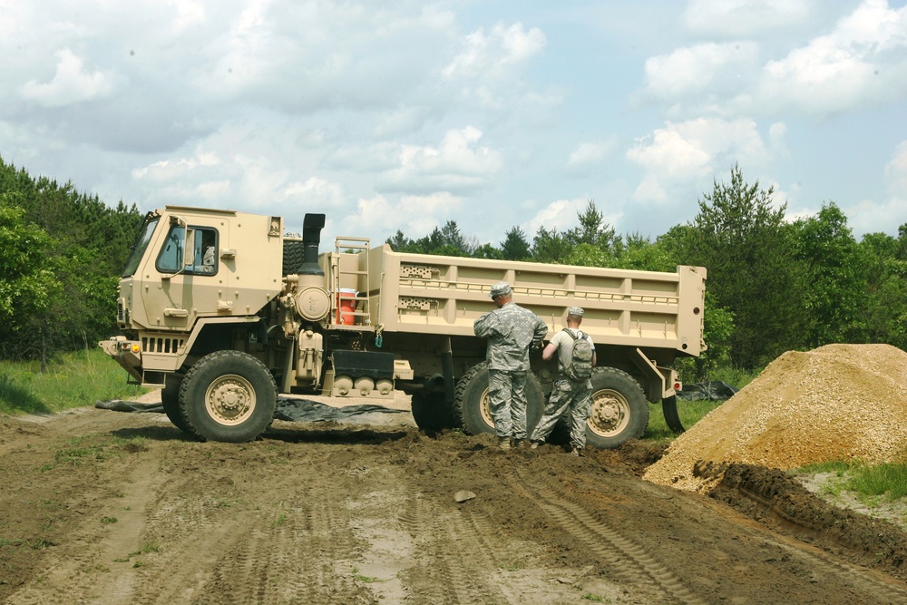 766th Brigade Engineer Battalion Soldiers help with troop project in 2015 at Fort McCoy
