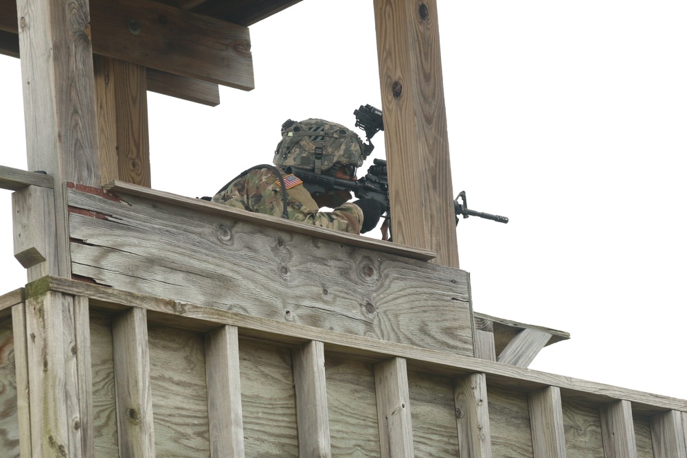 Logistics Soldiers’ tactical skills put to action in base-defense live fire exercise