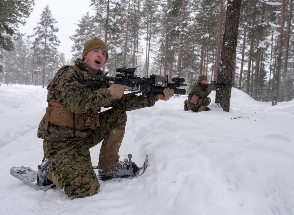 Marines conduct Immediate Action Drills during Winter Sun 18