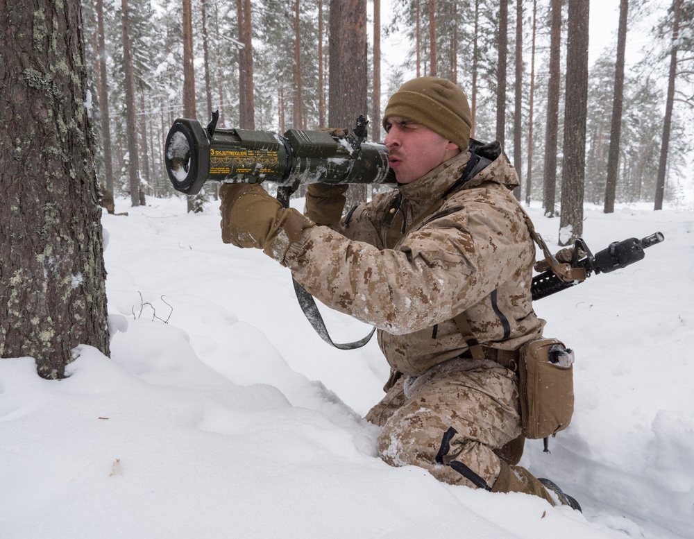 Marines conduct Immediate Action Drills during Winter Sun 18