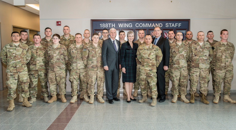 Secretary of the Air Force views 188th Wing’s Abilities firsthand