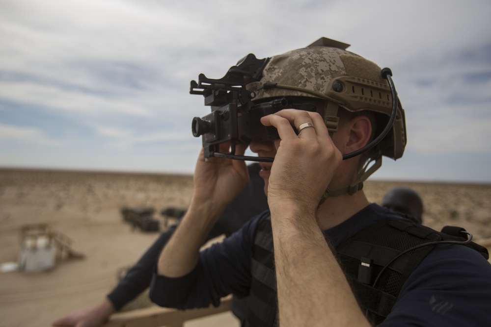 U.S. Marines in close air support tactical demo