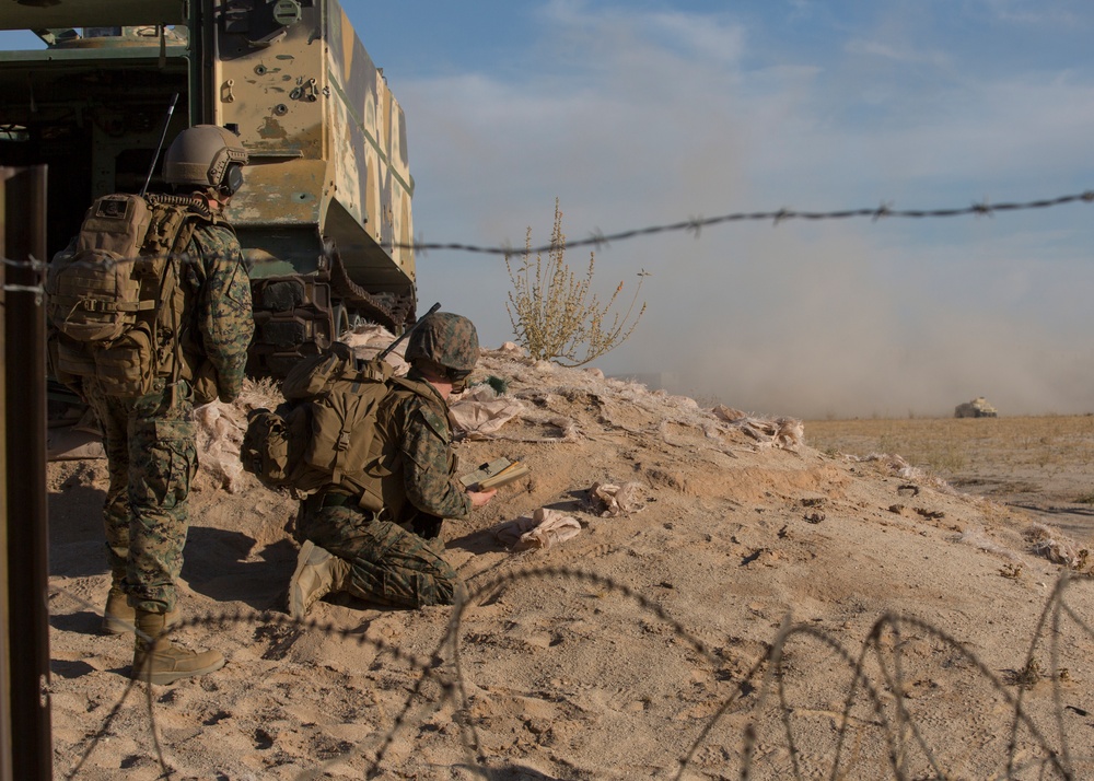 U.S. Marines in close air support tactical demo