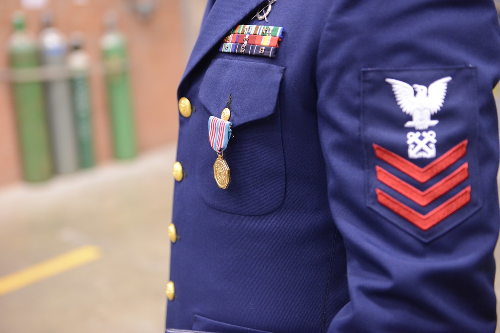 Coast Guard Medal presented to Petty Officer 1st Class Jacob Hylkema