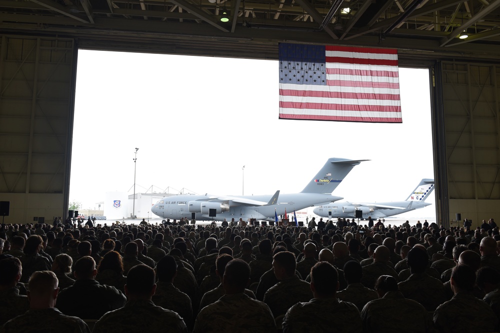 145th Airlift Wing Acceptance Ceremony for C-17 Globemaster III Aircraft