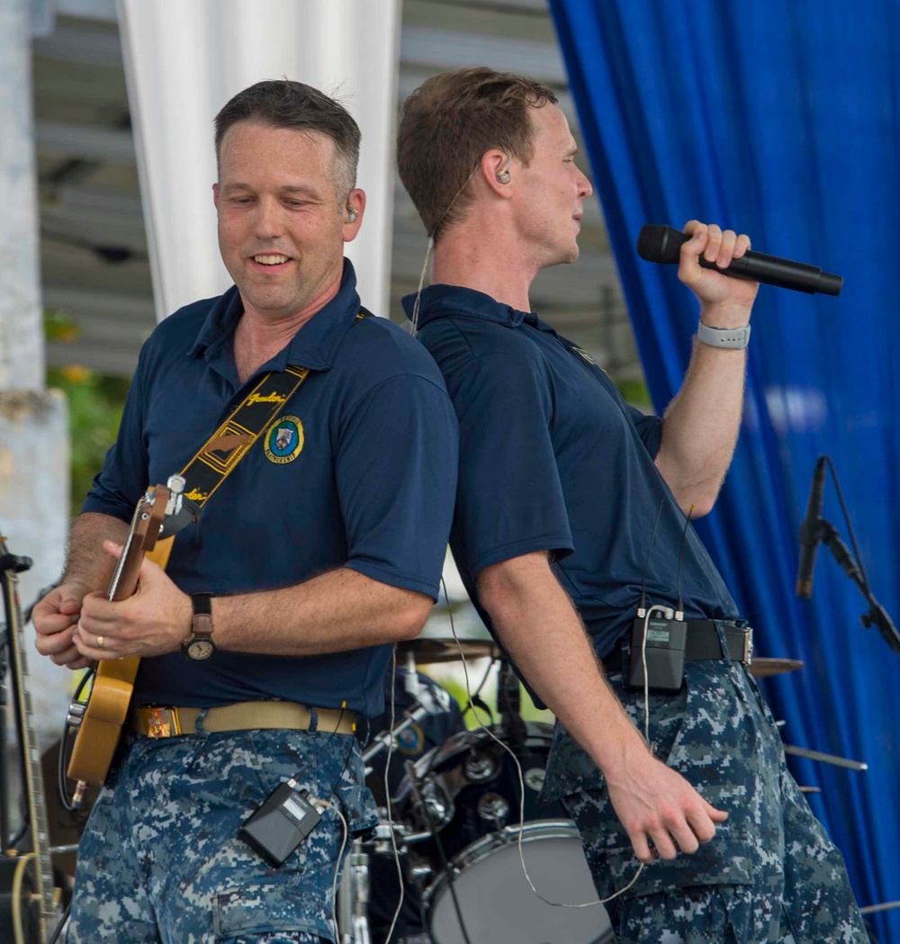 U.S. Pacific Fleet Band performs during Pacific Partnership 2018.