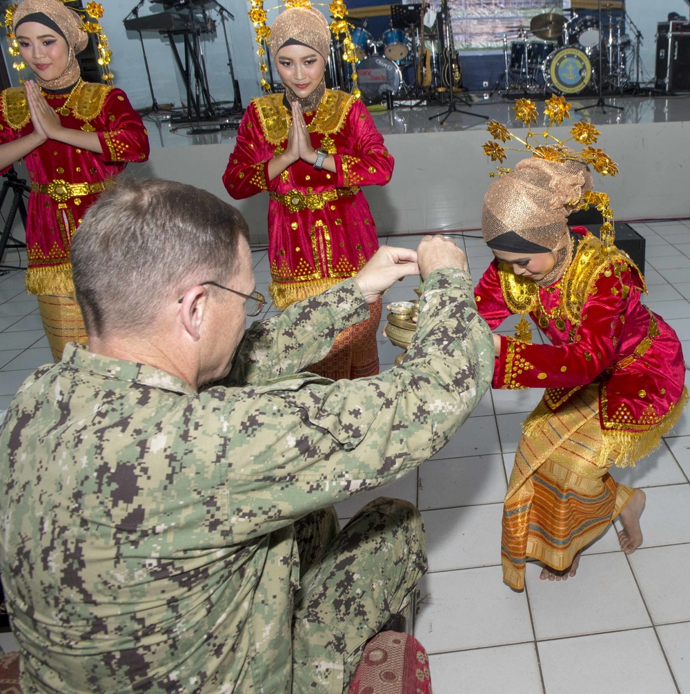 Pacific Fleet Band performs in Bengkulu, Indonesia.