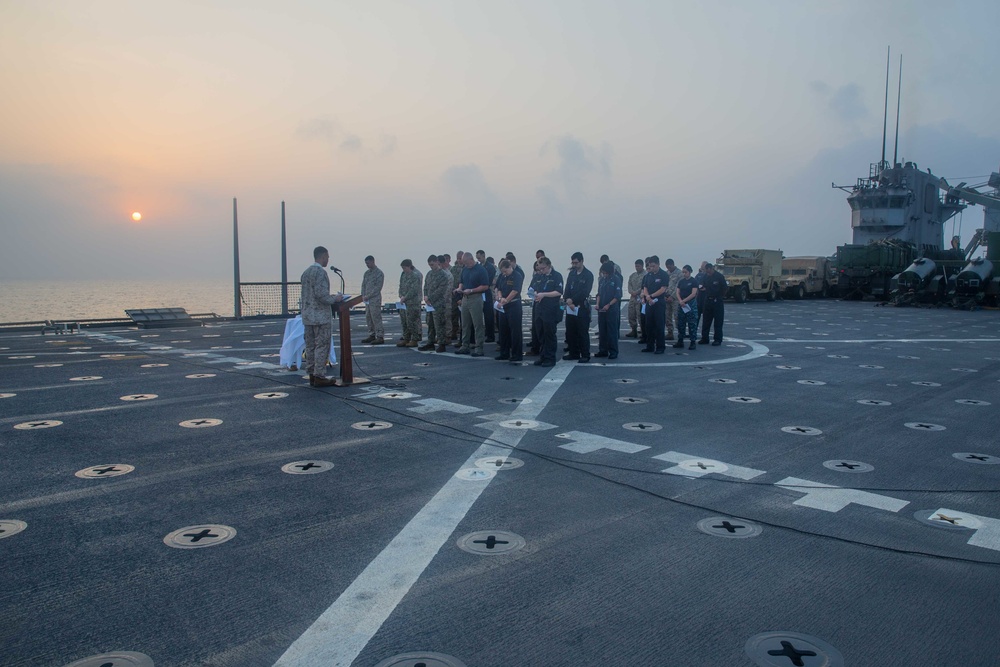 Marines, Sailors celebrate Easter Sunday aboard USS Oak Hill