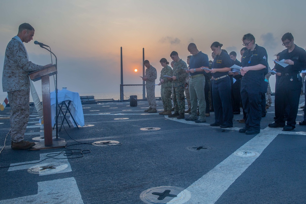 Marines, Sailors celebrate Easter Sunday aboard USS Oak Hill