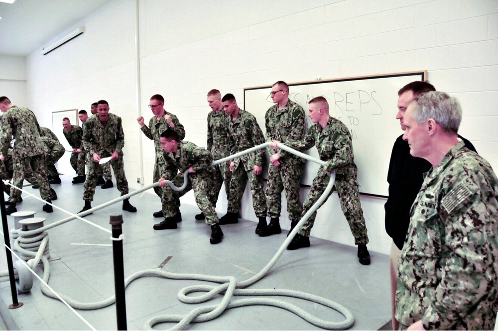 Vice Adm. Sawyer Visits Recruit Training Command