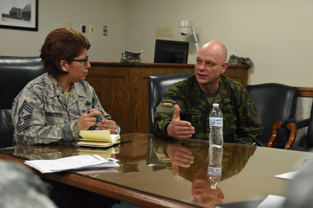 Lithuanian Command Sergeant Major visits 171st as part of State Partnership Program