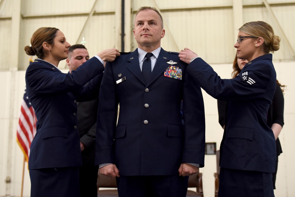 145th Maintenence Group Commander Lt. Col. Gary Dodge promotes to Colonel