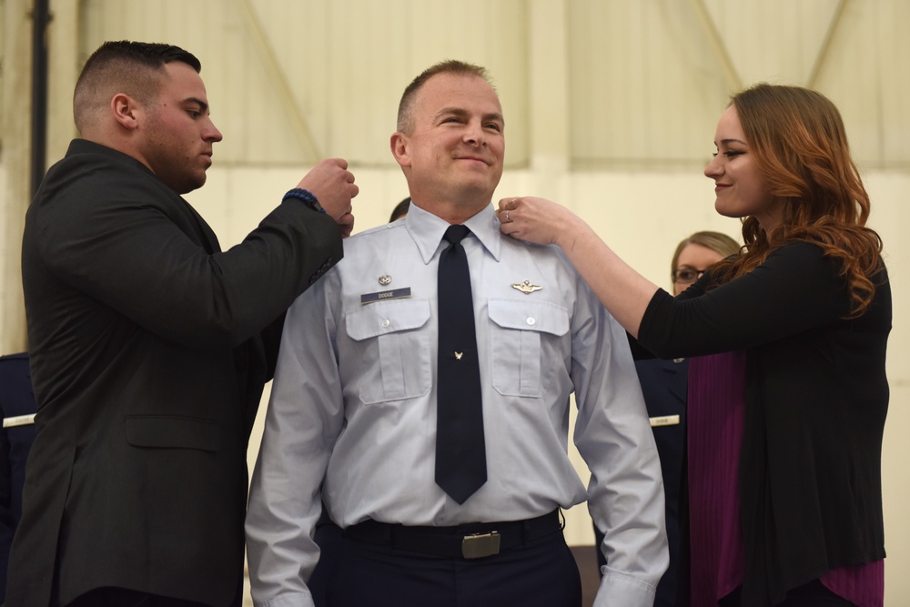 145th Maintenence Group Commander Lt. Col. Gary Dodge promotes to Colonel