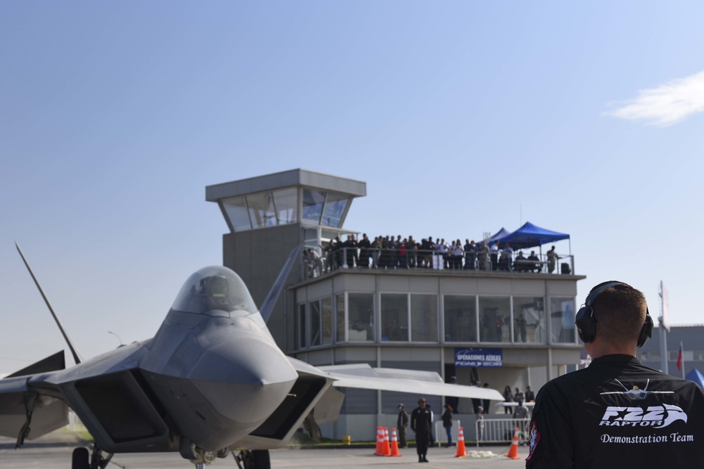 F-22 Raptor Demo attends 2018 FIDAE