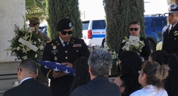 Folded flag presented to honor 72nd MP