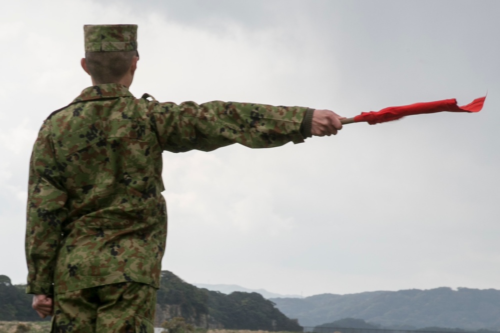 BLT 1/1 Marines work alongside JGSDF during Japanese Amphibious Rapid Deployment Brigade’s unit-activation ceremony