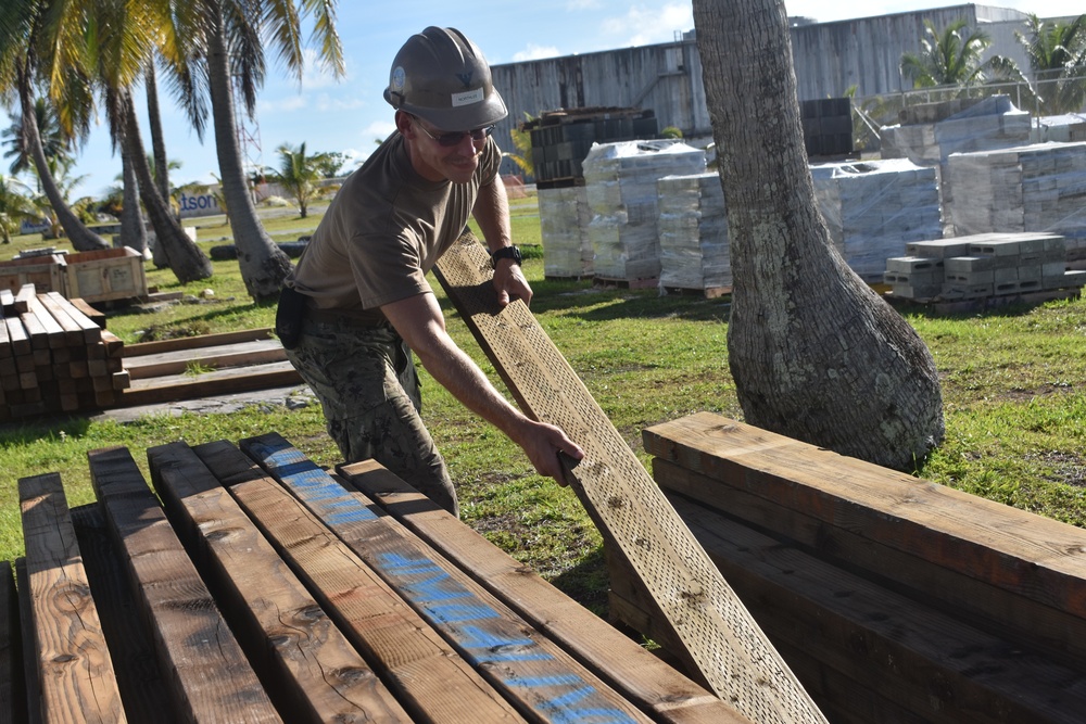 Naval Mobile Construction Battalion (NMCB) 11 Construction Civic Action Detail Marshall Islands April 6th 2018