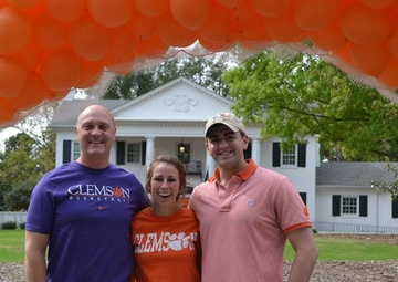 The Clemson Tigers walk for veterans
