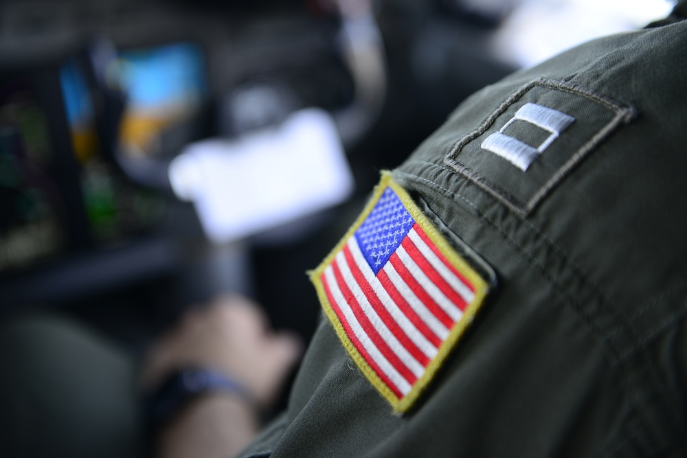 Coast Guard pilot readies for takeoff