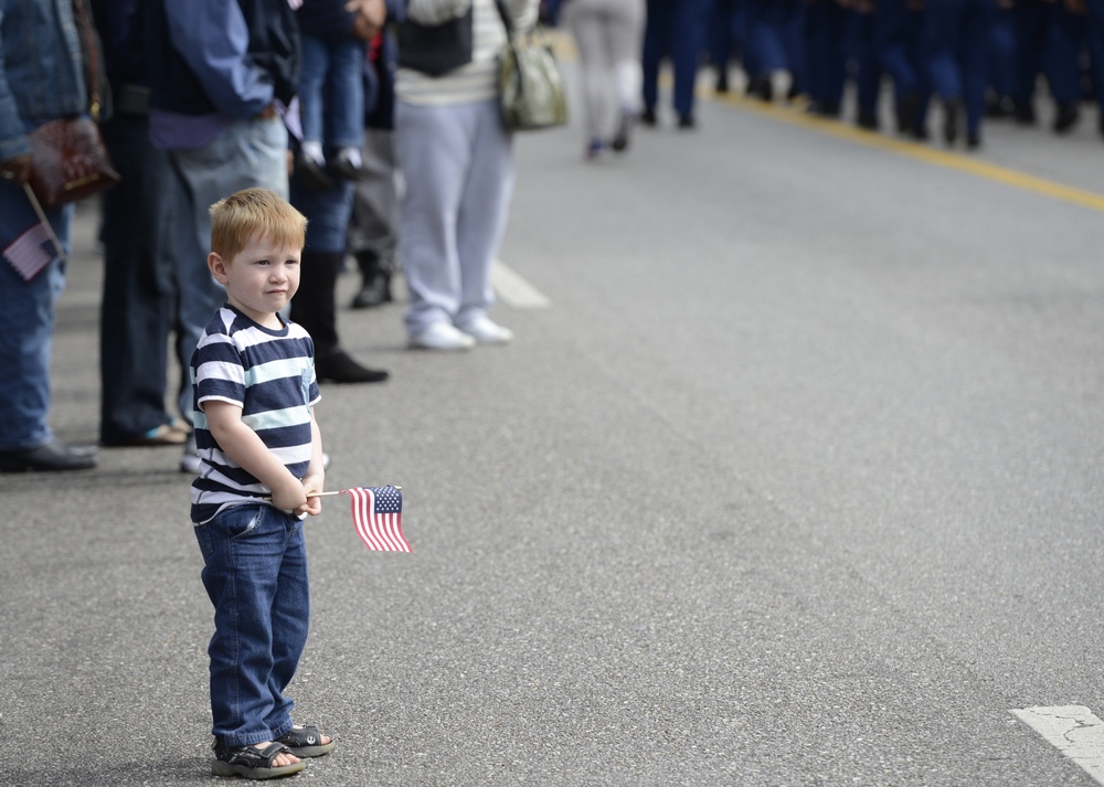 Veteran's Day parade fan