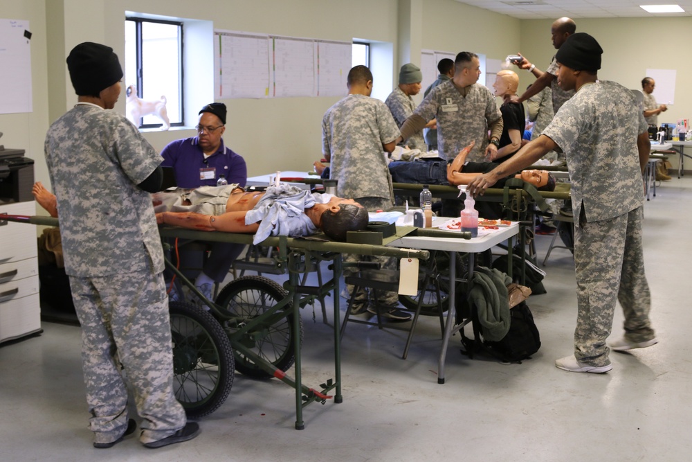 Army Reserve Medics Moulage for Training