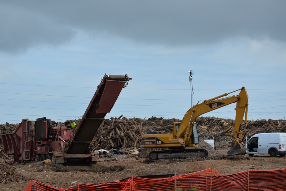 Temporary Debris Reduction Site at Los Alamos, Puerto Rico