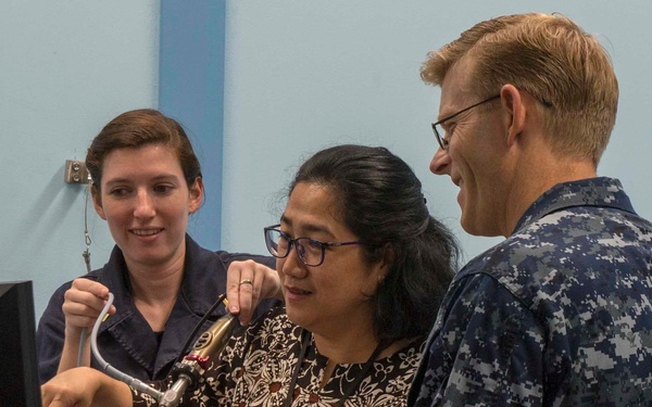 Surgery simulator used onboard USNS Mercy (TAH-19).