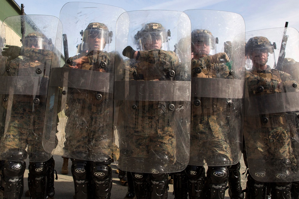 Marines obtain riot control skill set during non-lethal training