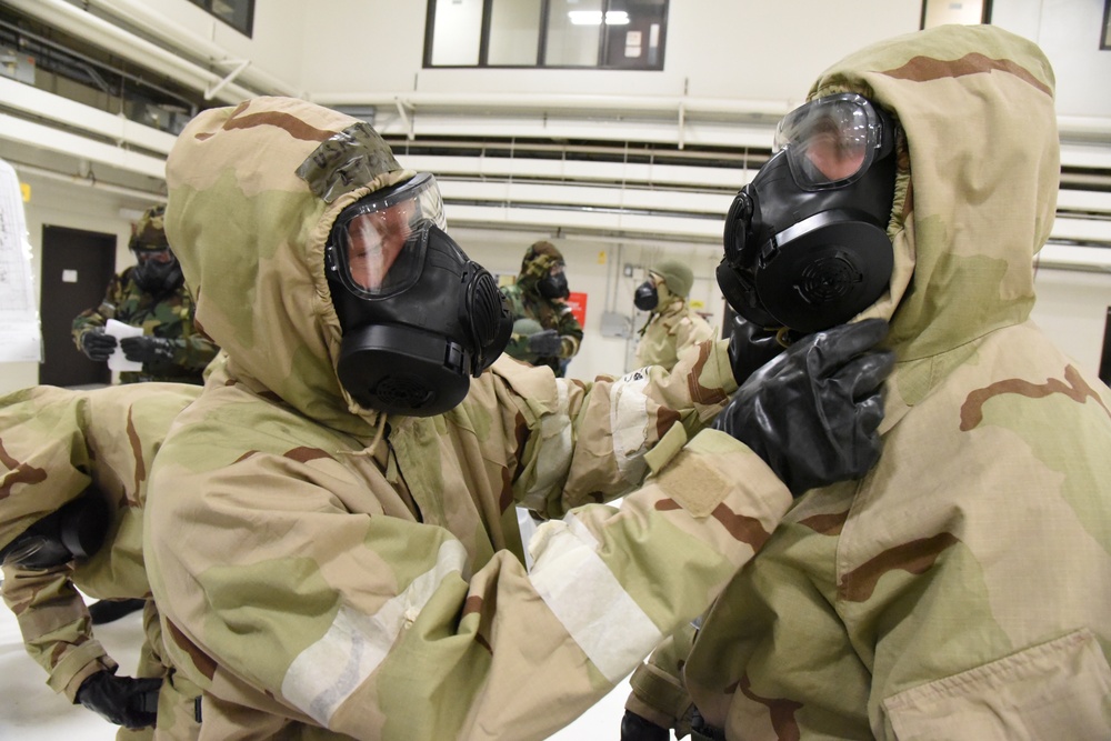 119th Wing members conduct CBRNE training during April unit training assembly