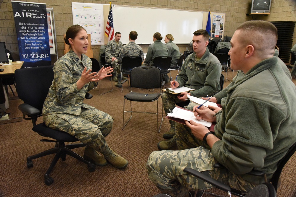 119th Wing members practice mentoring during April unit training assembly