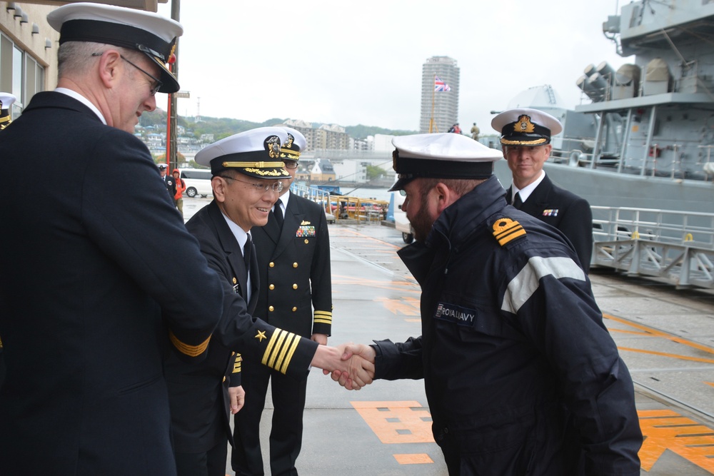 HMS Sutherland visit U.S. FLEACT Yokosuka